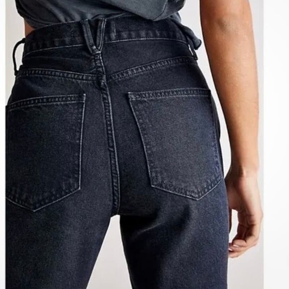 Free People We the Free  Black Out Stove Pipe High Waisted Jean OB1271078 SZ 27 - Picture 5 of 12